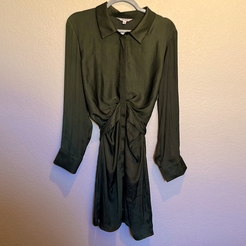 Steve Madden Dark Green Long Sleeve Dress